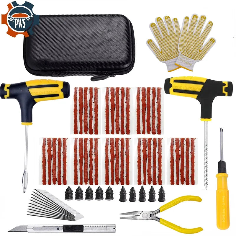 Car Tyre Repair Tool Kit – Puncture Plug & Needle Nose Pliers