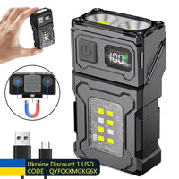 Mini USB Rechargeable LED Flashlight – Magnetic Camping Lantern