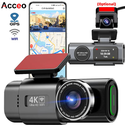 4K UHD Dash Cam – WiFi, GPS & 24Hr Parking Surveillance